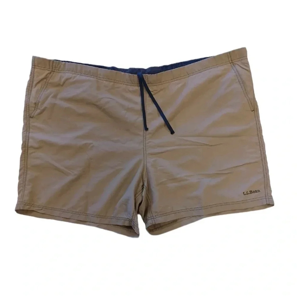 L.L.Bean Tan Swim Shorts Trunks Size XXL